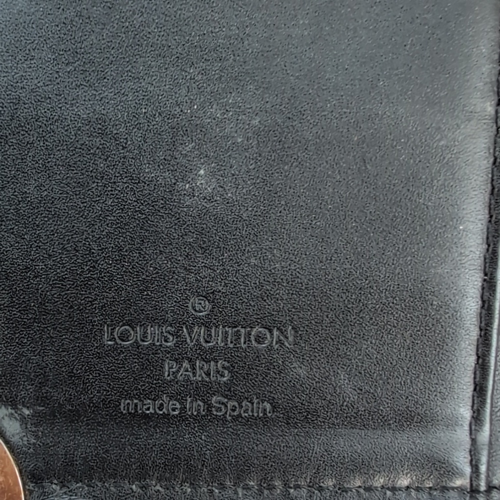 Vintage Louis Vuitton Black Leather Agenda Organizer With Gold Accents - Picture 9 of 13
